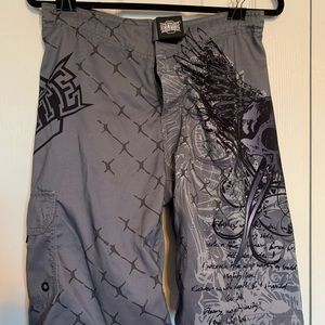 MMA Elite Shorts Grey Mens Small